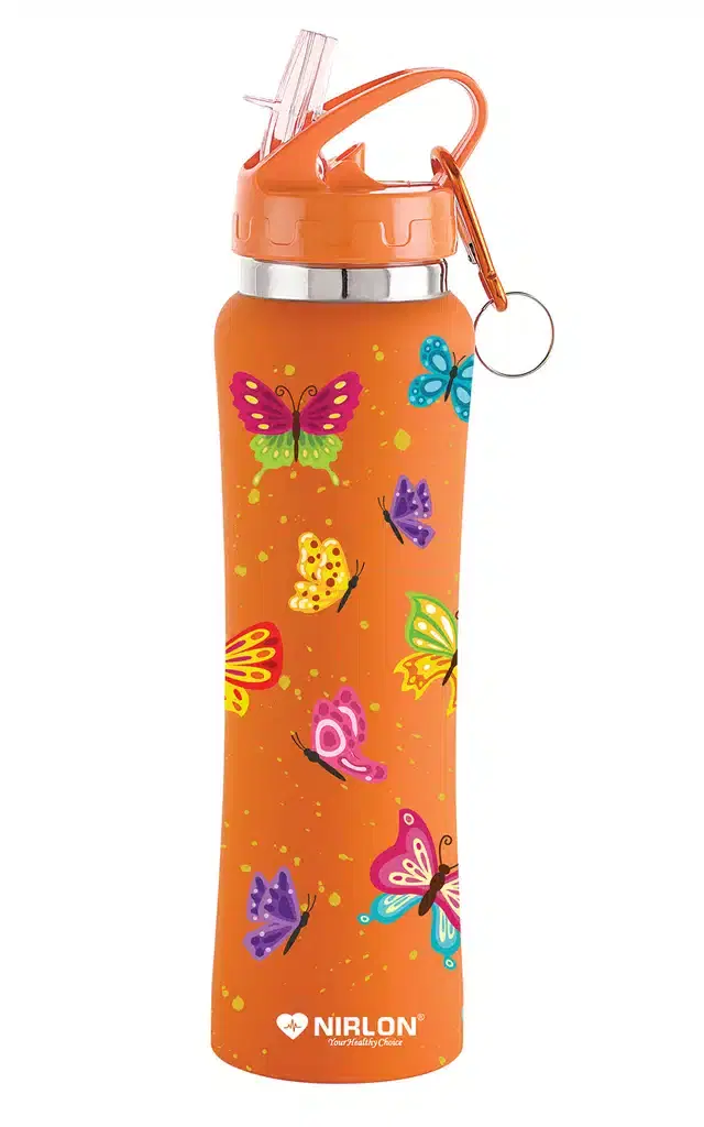 Stainless Steel Sipper Water Bottle, Orange, 750 ml