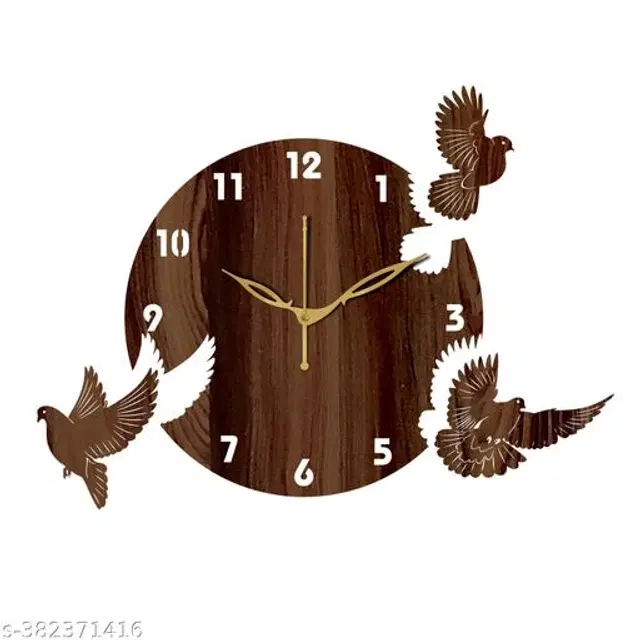 Wooden Wall Clock, Brown