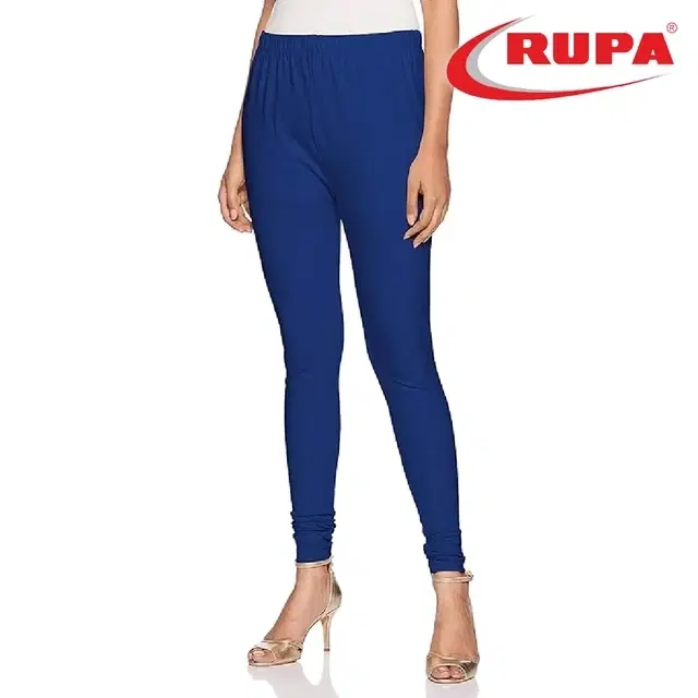 Rupa Cotton Lycra  CHURIDAR LEGGINGS for women, Royal Blue (Free Size)