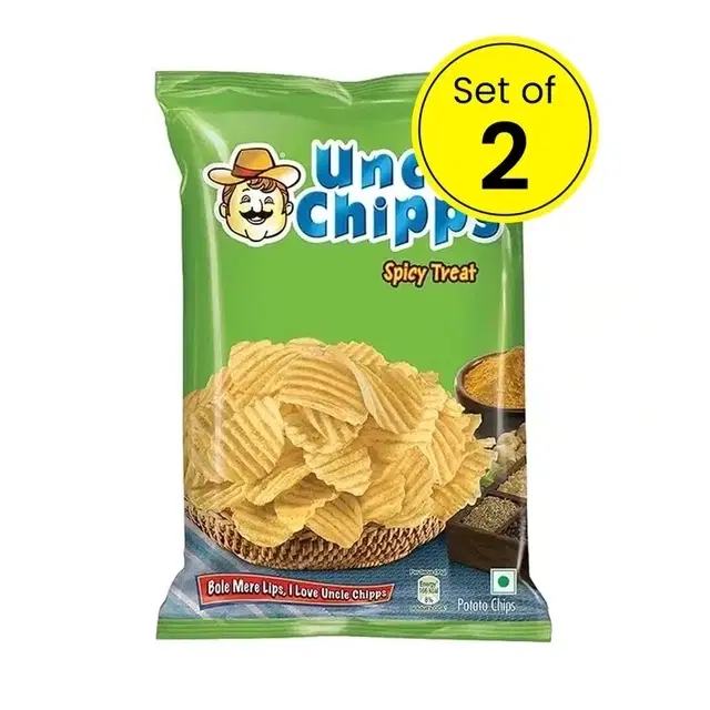Uncle Spicy Treat Chips 2X80 g (Pack Of 2)