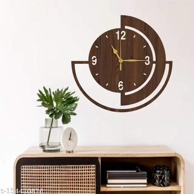 Wooden Wall Clock, Brown