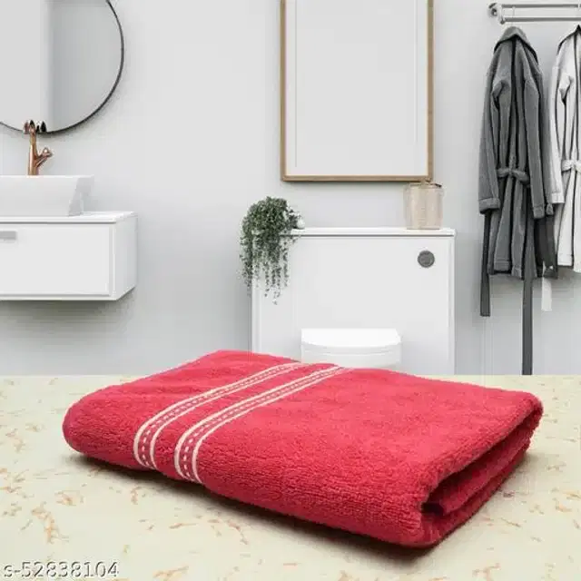 Cotton Bath Towels, Pink, 70x140 cm