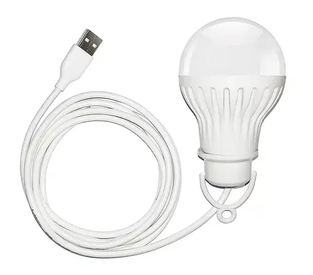 LED Bulb with USB, 9 Watt, White
