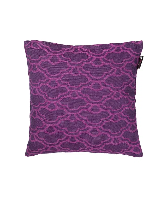 Cotton Cushion Cover, Purple, 16x16 inches