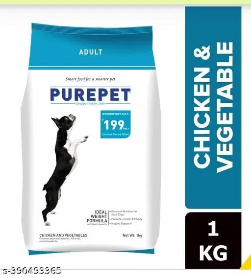 Purepet Adult Chicken & Vegetables 1kg Dog Food-