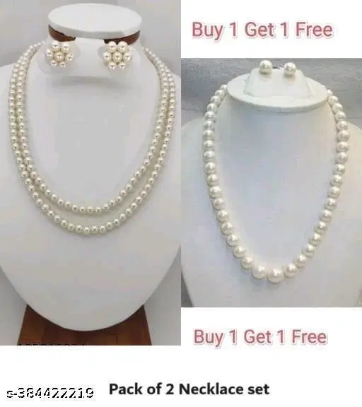 Bead Pearl Combo Jewellery Set