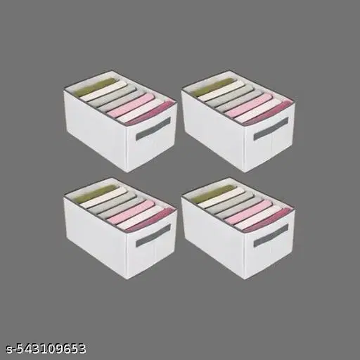 Non-woven Clothes Cover,  (Gray),  (Pack Of 4)