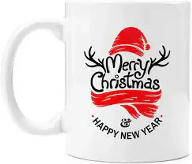 Ceremic Printed Coffee Mug, White, 350 ml