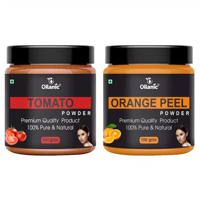 Natural Tomato & Orange Peel Powder for Skin & Hair, Pack of 2, 100 g