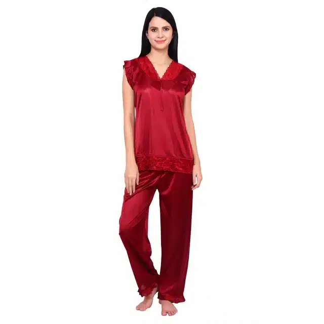 Nightdress for Women (Maroon)