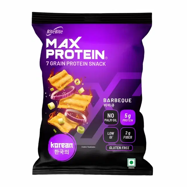 Ritebite Max Protein Korean Barbeque 5 g Protein Chips 30 g Pouch