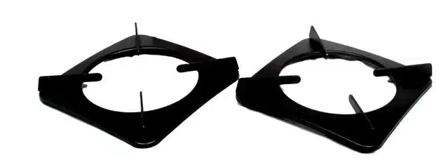 Stainless Steel LPG Gas Stove Stand, Pack of 2, Black