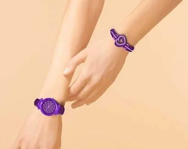 Analog Watch For Womens (Purple) (WS-346)