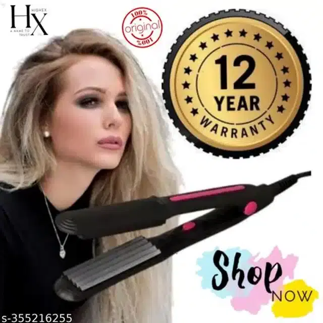 Plastic Hair Straightener, Black