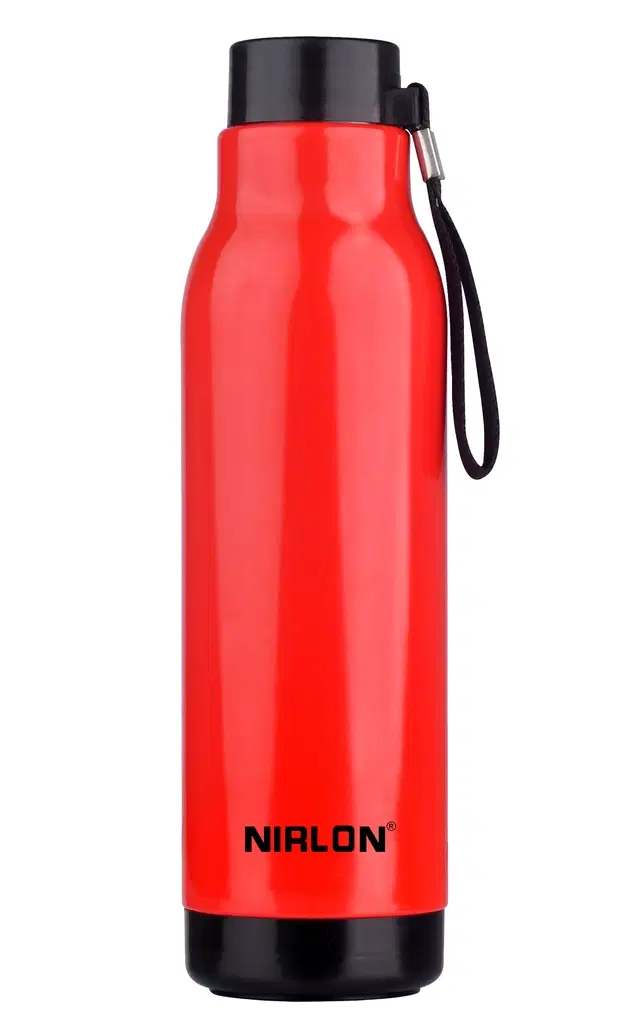Nirlon PU Insulated Stainless Steel Water Bottles, Red, 480 ml
