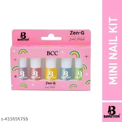 Banetion Matte Nail Polish, Multicolor, Pack of 5