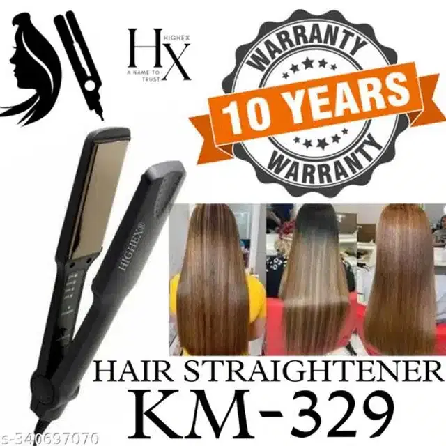 Plastic Hair Straightener, Black