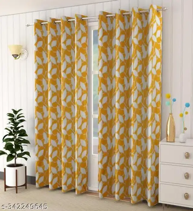Polyester Curtain for Door, Multicolor, 5 Feet