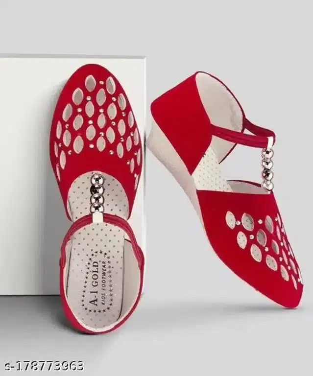 Sandals for Women & Girls (Red, 3)