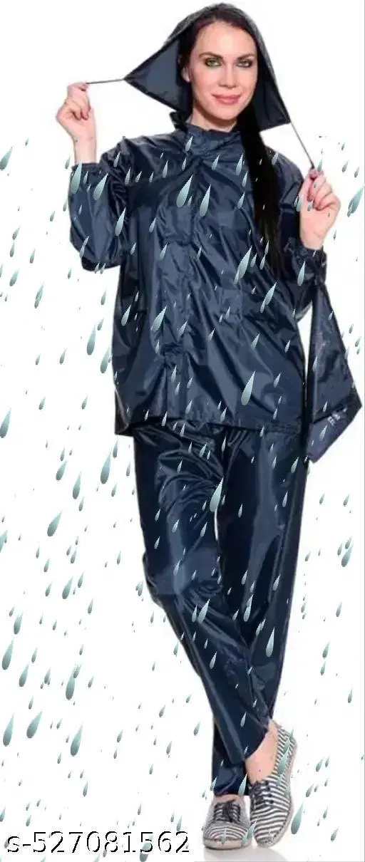 Polyester Solid Raincoat for Men/women, Multicolour (S)