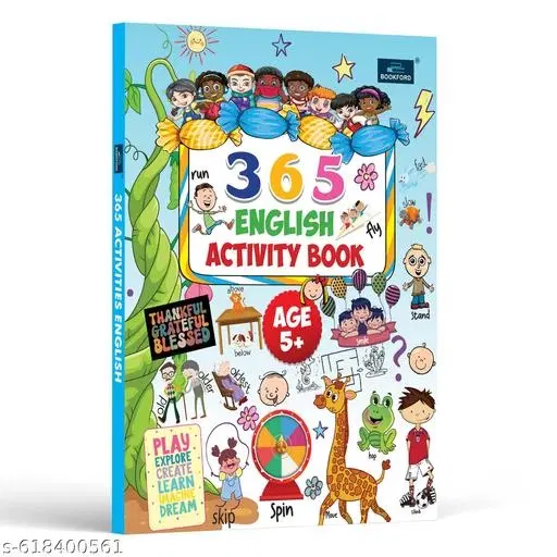 365 Activities English Book for Kids | Daily Learning Workbook for Children | Fun Writing, Reading, Phonics & Vocabulary Practice | Brain Development Activity Book for Kindergarten & Primary Students | Perfect Homeschooling & Holiday Learning