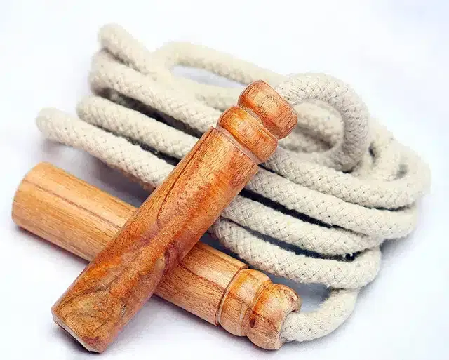 Premium Wooden Jumping Rope, Pack of 1, Multicolor, PI-7
