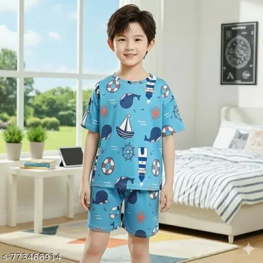 Night Suit for Boys (Blue, 14-15 Years)
