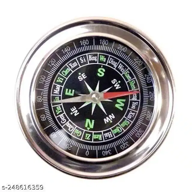 Stainless Steel Magnetic Compass, Silver