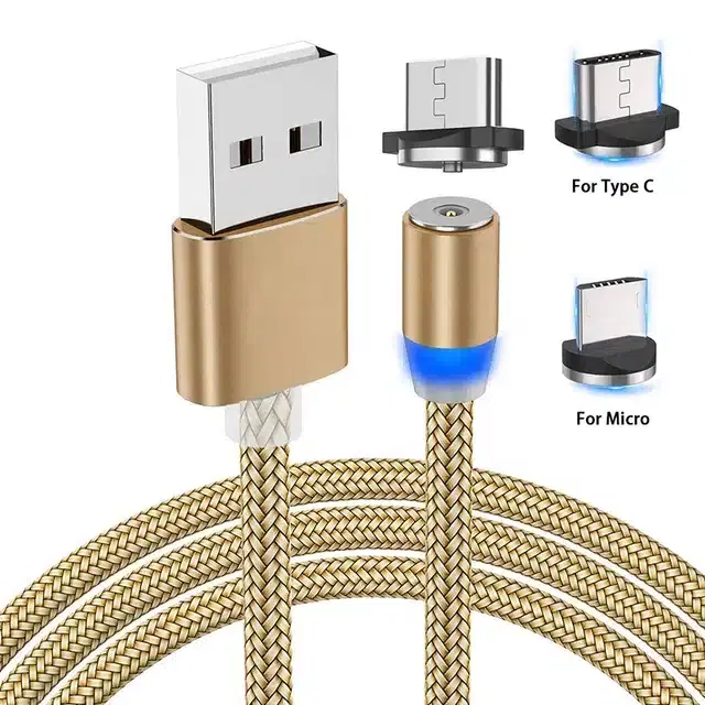 Fast Charging 3 in 1 USB Cable, Gold