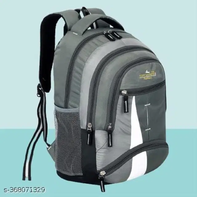 Polyester Backpack for Kids, Grey, 35 L