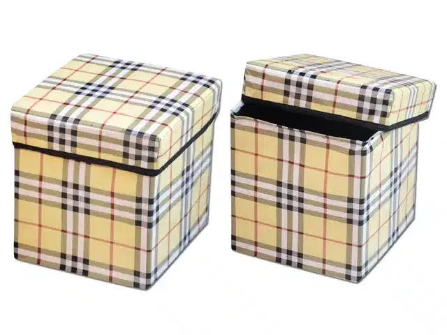 PVC Printed Foldable Kids Stool, Multicolor