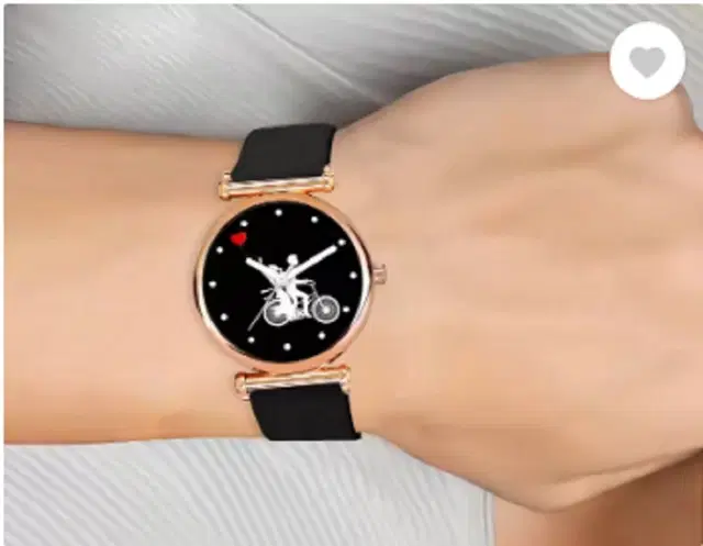 Leather Strap Analog Watch for Women & Girls (Multicolor)