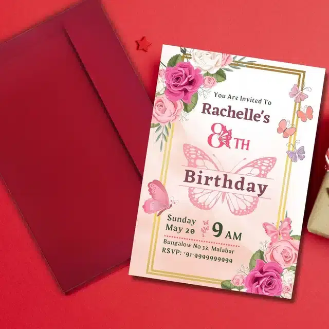 Birthday Party Greetings with Envelope, Multicolor