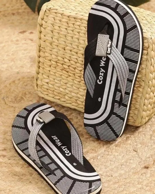 Cozy Wear Flip Flop For Men (Grey, 8)