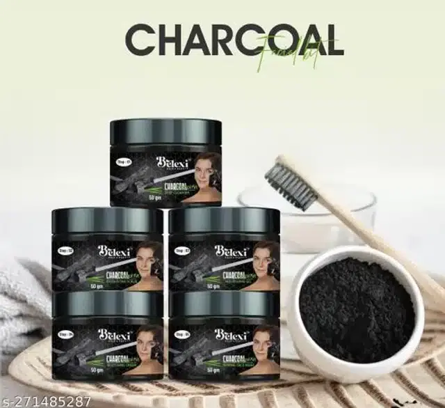 Belexi Charcoal Facial Kit, 50 g, Set of 5