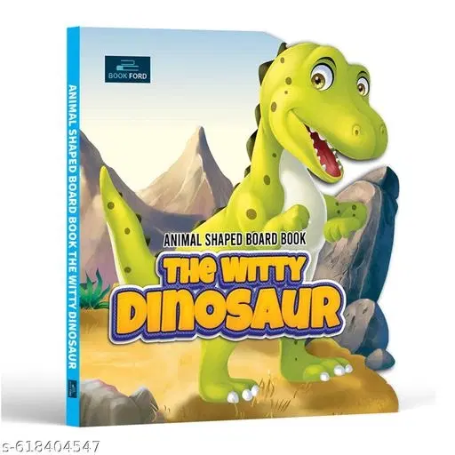 The Witty Dinosaur – Animal Shaped Story Board Book for Kids | Thick Durable Board Pages | Early Learning Story Book for Toddlers and Preschoolers | Fun Dinosaur Storytelling, Vocabulary Building & Brain Development
