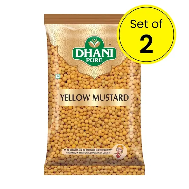 Dhani Pure Yellow Mustard Whole 2X100 g (Set of 2)