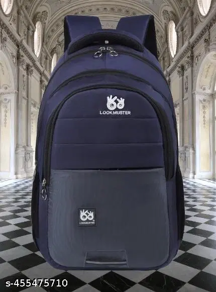 Polyester Backpack for Men & Women, Navy Blue