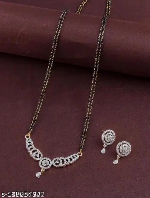 Mangalsutra Set White Short for Women