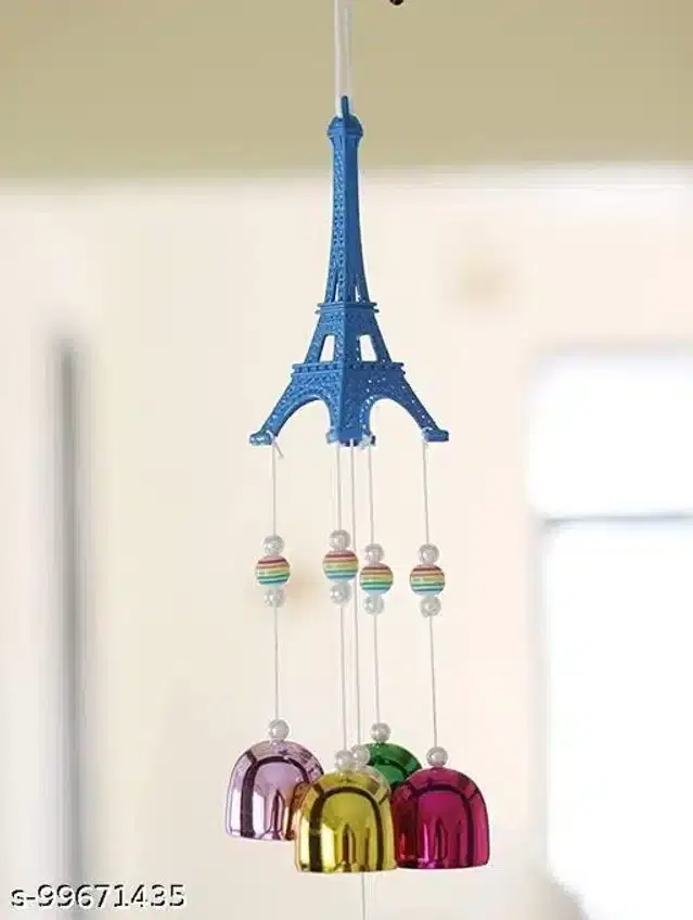 Eiffel Tower Wind Chimes Wall Hanging, Multicolor