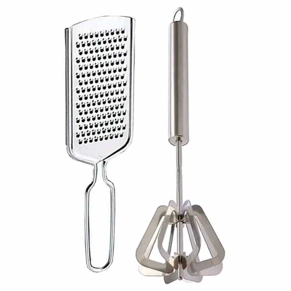 Oc9 Stainless Steel Cheese Grater & Hand Blender For Kitchen Tool Set