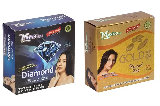 Maxico Herbs Diamond with Gold Facial Kits, Pack of 2
