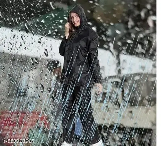 Polyester Solid Raincoat for Men/women, Multicolour (S)