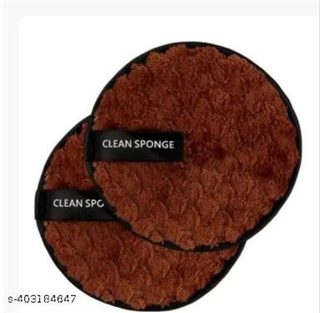 Makeup Remover Cleansing Pad, Brown, Pack of 2