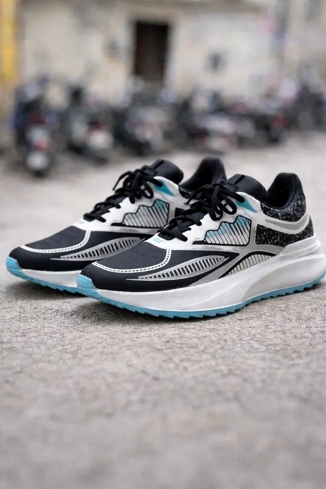 Sports Shoes for Men (Black & Blue, 6)