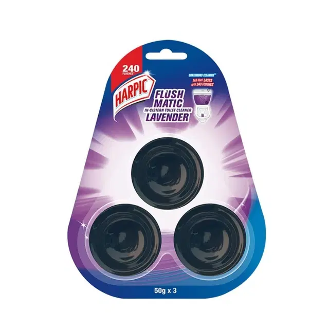 Harpic Flushmatic In-Cistern Toilet Cleaner Block - Lavender, 150 g