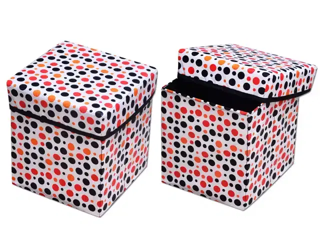 PVC Printed Foldable Kids Stool, Multicolor