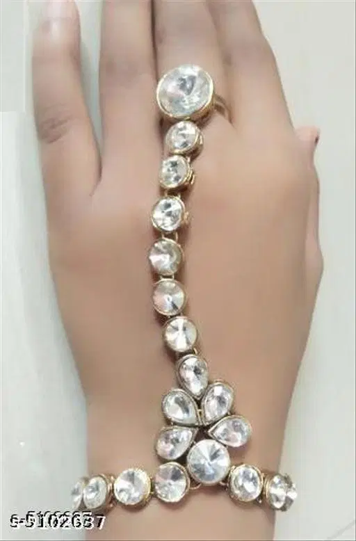 Alloy Bracelets for Women & Girls, White