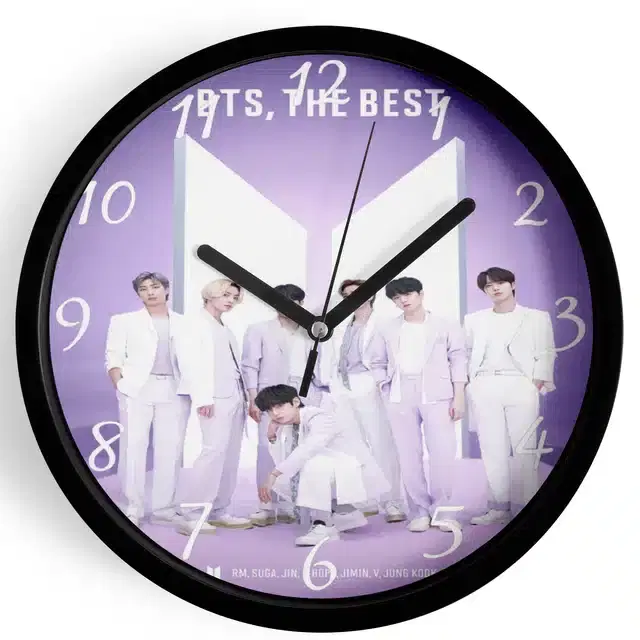 HD Printed Plastic Wall Clock, Multicolor, 10x10 Inches