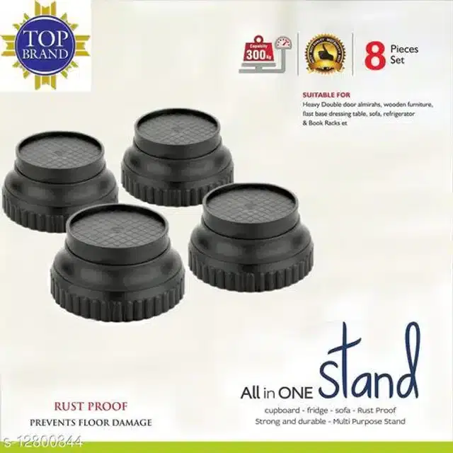 Washing Machine Stand, Black, Pack of 8